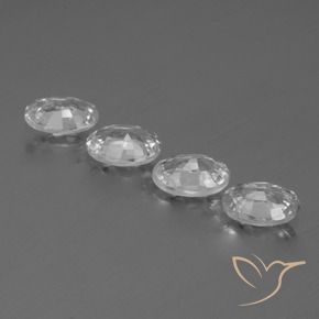 Zircon Gemstones in 7 x 5 mm (calibrated) Size for Sale, Zircon Stones in White Color