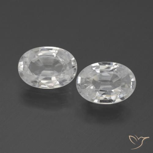 2.07ctw Natural White Zircon, Oval, VVS