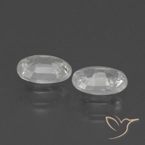 Zircon Gemstones in 7 x 5 mm (calibrated) Size for Sale, Zircon Stones in White Color