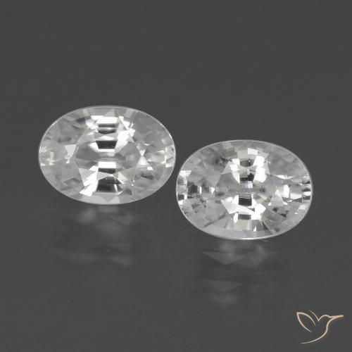 2.65ctw Natural White Zircon, Oval, VS