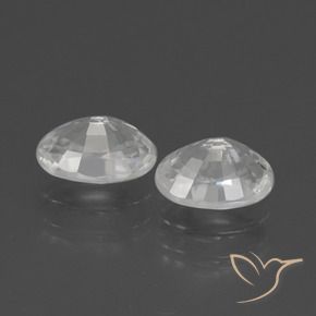 Zircon Gemstones in 7 x 5 mm (calibrated) Size for Sale, Zircon Stones in White Color