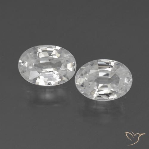 2.36ctw Natural White Zircon, Oval, VVS