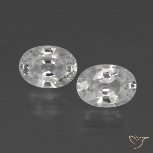 2.47ctw Natural White Zircon, Oval, VVS