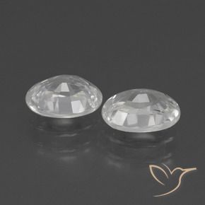 Zircon Gemstones in 7 x 5 mm (calibrated) Size for Sale, Zircon Stones in White Color