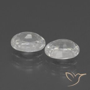 Zircon Gemstones in 7 x 5 mm (calibrated) Size for Sale, Zircon Stones in White Color