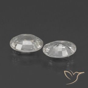 Zircon Gemstones in 7 x 5 mm (calibrated) Size for Sale, Zircon Stones in White Color