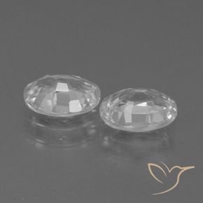 Zircon Gemstones in 7 x 5 mm (calibrated) Size for Sale, Zircon Stones in White Color