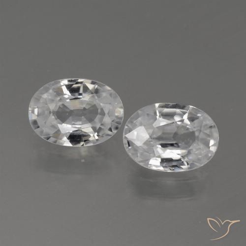 2.31ctw Natural White Zircon, Oval, VS