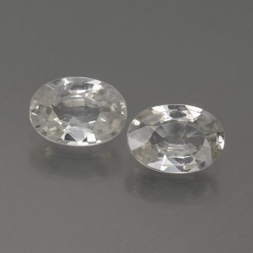 Белый Циркон Камень - 1.1ct Фасетный Овал (ID: 439253)