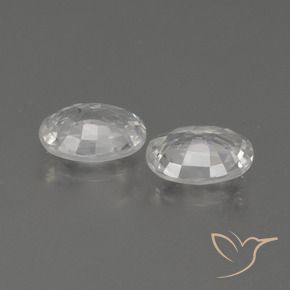 Zircon Gemstones in 7 x 5 mm (calibrated) Size for Sale, Zircon Stones in White Color
