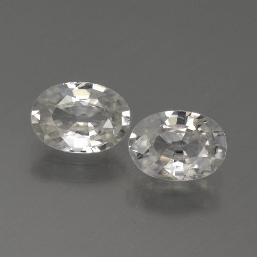 White Zircon Gem - 1.1ct Oval Facet (ID: 439256)