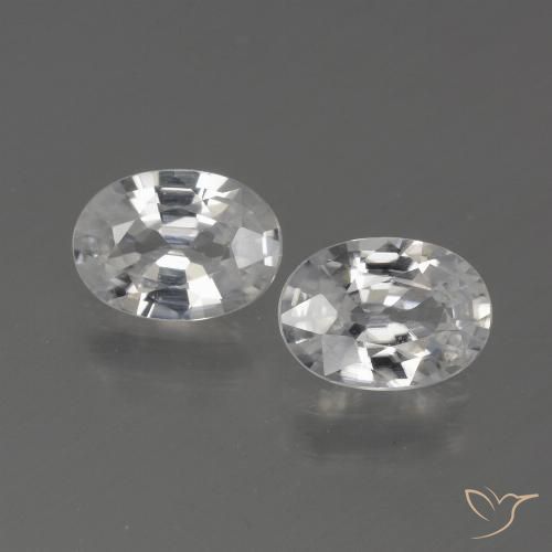 2.27 ct White Zircon, 7 x 5.1 mm Oval Cut From Cambodia, Photo A