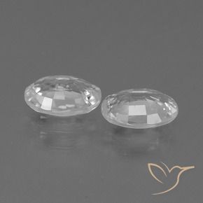 Zircon Gemstones in 7 x 5 mm (calibrated) Size for Sale, Zircon Stones in White Color