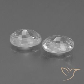 Zircon Gemstones in 7 x 5 mm (calibrated) Size for Sale, Zircon Stones in White Color