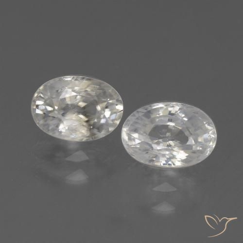 2.56ctw Natural White Zircon, Oval, VS