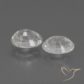 Zircon Gemstones in 7 x 5 mm (calibrated) Size for Sale, Zircon Stones in White Color