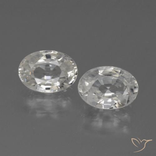 2.49ctw Natural White Zircon, Oval, VVS