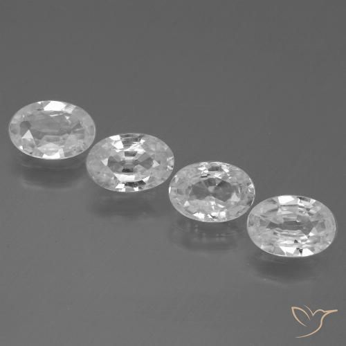 3.86ctw Natural White Zircon, Oval, VS