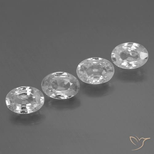 3.47ctw Natural White Zircon, Oval, VS