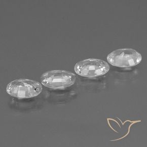 Zircon Gemstones in 6.7 x 4.8 mm Size for Sale, Zircon Stones in White Color