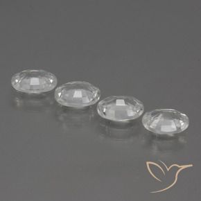 Zircon Gemstones in 7 x 5 mm (calibrated) Size for Sale, Zircon Stones in White Color