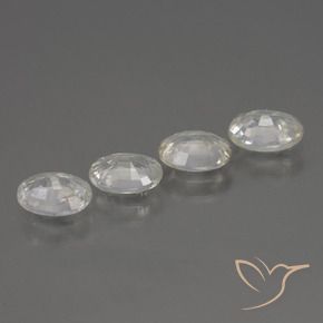 Zircon Gemstones in 7 x 5 mm (calibrated) Size for Sale, Zircon Stones in White Color