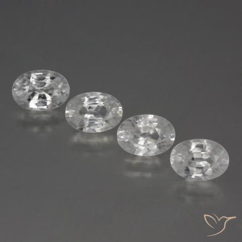 4.70ctw Natural White Zircon, Oval, VS