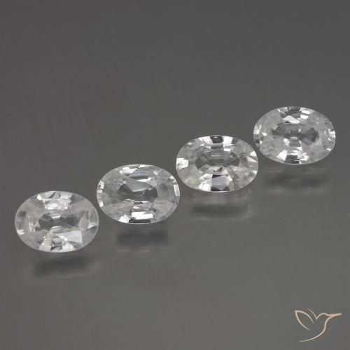 4.16ctw Natural White Zircon, Oval, VS