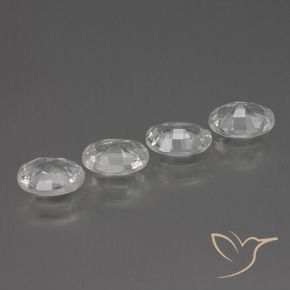 Zircon Gemstones in 7 x 5 mm (calibrated) Size for Sale, Zircon Stones in White Color