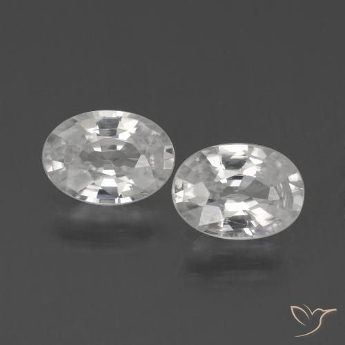 2.31ctw Natural White Zircon, Oval, VS