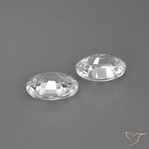 Zircon Gemstones in 7 x 5 mm (calibrated) Size for Sale, Zircon Stones in White Color