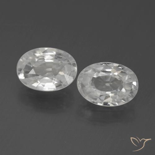 2.30ctw Natural White Zircon, Oval, VS