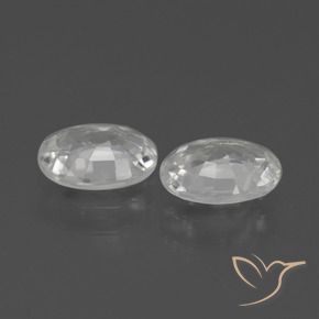Zircon Gemstones in 7 x 5 mm (calibrated) Size for Sale, Zircon Stones in White Color