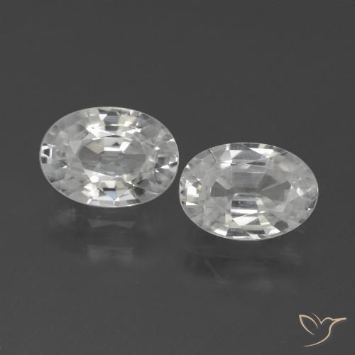 2.46ctw Natural White Zircon, Oval, VS