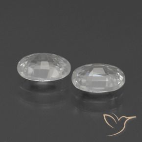 Zircon Gemstones in 7 x 5 mm (calibrated) Size for Sale, Zircon Stones in White Color