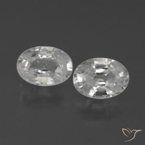2.35ctw Natural White Zircon, Oval, VS