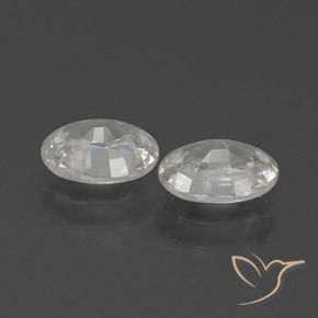Zircon Gemstones in 7 x 5 mm (calibrated) Size for Sale, Zircon Stones in White Color