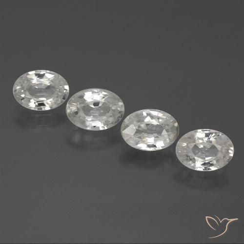 4.46ctw Natural White Zircon, Oval, VS