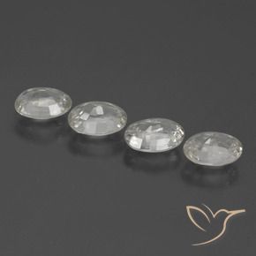 Zircon Gemstones in 7 x 5 mm (calibrated) Size for Sale, Zircon Stones in White Color