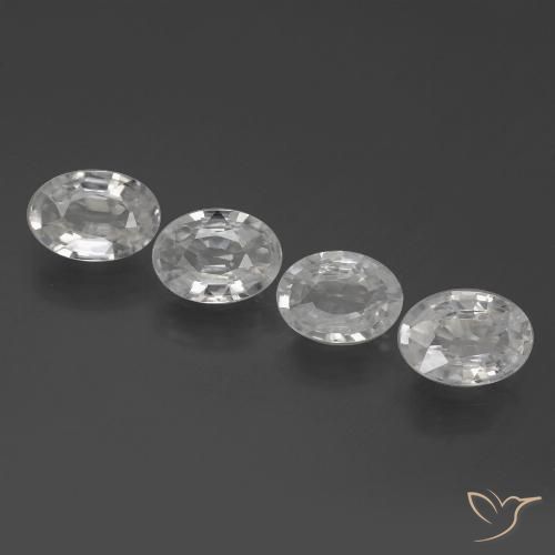 3.92ctw Natural White Zircon, Oval, VS