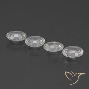 Zircon Gemstones in 7 x 5 mm (calibrated) Size for Sale, Zircon Stones in White Color