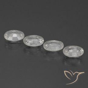 Zircon Gemstones in 7 x 5 mm (calibrated) Size for Sale, Zircon Stones in White Color