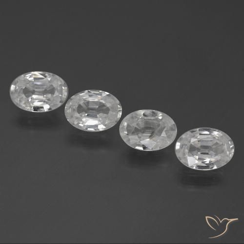 4.15ctw Natural White Zircon, Oval, VS