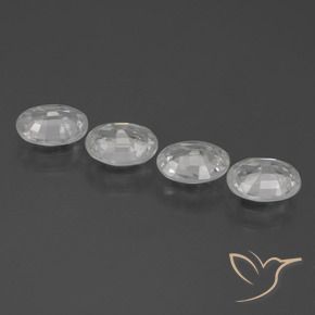 Zircon Gemstones in 7 x 5 mm (calibrated) Size for Sale, Zircon Stones in White Color