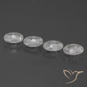 Zircon Gemstones in 7 x 5 mm (calibrated) Size for Sale, Zircon Stones in White Color