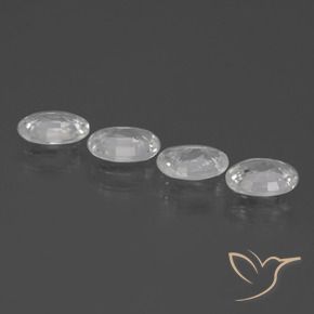 Zircon Gemstones in 7 x 5 mm (calibrated) Size for Sale, Zircon Stones in White Color