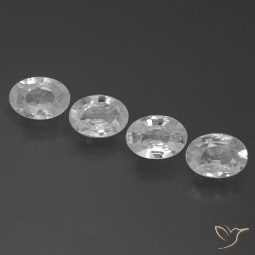 3.82ctw Natural White Zircon, Oval, VS