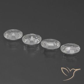 Zircon Gemstones in 7 x 5 mm (calibrated) Size for Sale, Zircon Stones in White Color