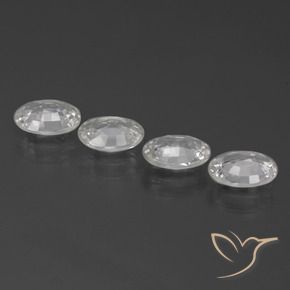 Zircon Gemstones in 7 x 5 mm (calibrated) Size for Sale, Zircon Stones in White Color