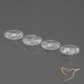 Zircon Gemstones in 7 x 5 mm (calibrated) Size for Sale, Zircon Stones in White Color